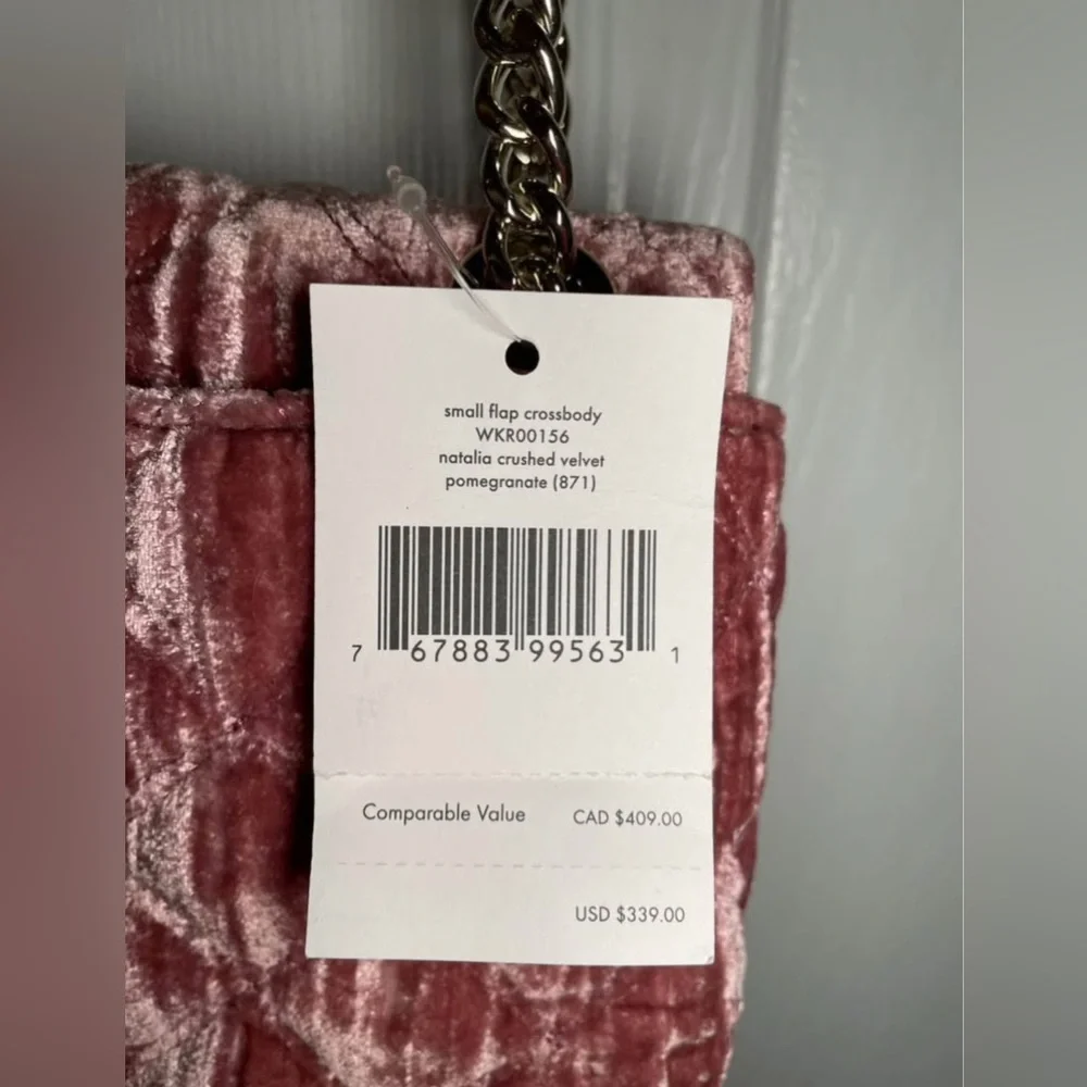 Kate Spade Blush Quilted Velvet Shoulder Bag - Picture 5 of 5